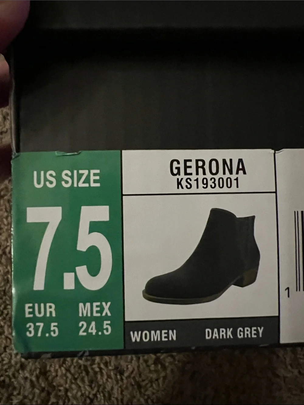 Kensie Charcoal Knit Ankle Booties with Low Heel